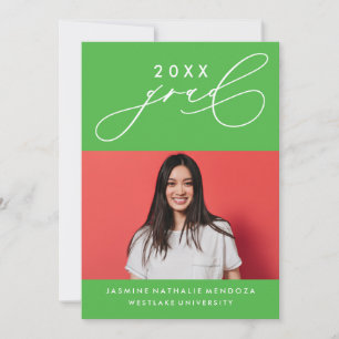 GEDURFDE GRILLIGE CALLIGRAFIE AFSTUDEREN UITNODIGI KAART