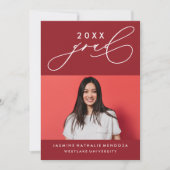 GEDURFDE GRILLIGE CALLIGRAFIE AFSTUDEREN UITNODIGI KAART (Voorkant)