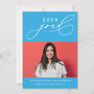 GEDURFDE GRILLIGE CALLIGRAFIE AFSTUDEREN UITNODIGI KAART