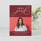 GEDURFDE GRILLIGE CALLIGRAFIE AFSTUDEREN UITNODIGI KAART (Staand voorkant)