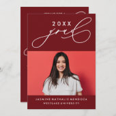 GEDURFDE GRILLIGE CALLIGRAFIE AFSTUDEREN UITNODIGI KAART (Voorkant / Achterkant)