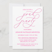 GEDURFDE GRILLIGE CALLIGRAFIE AFSTUDEREN UITNODIGI KAART (Achterkant)