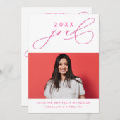 GEDURFDE GRILLIGE CALLIGRAFIE AFSTUDEREN UITNODIGI KAART (Voorkant / Achterkant)