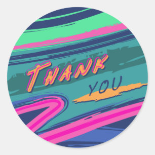 Gedurfde jaren negentig Dank u Sticker