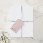 Gedurfde kalligrafie | Wit roze modern opslaan de  Cadeaulabel (Met Touw)
