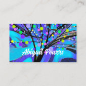 gedurfde , kleurrijke moderne abstracte boomkunst visitekaartje (Voorkant)