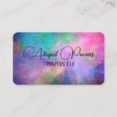 gedurfde , kleurrijke moderne waterverf met turkoo visitekaartje (Voorkant)
