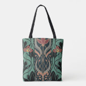 Gedurfde Maximalistische Art Nouveau Tote Bag (Achterkant)