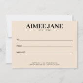 Gedurfde minimalistische luxe boutique ivoor cadea (Achterkant)