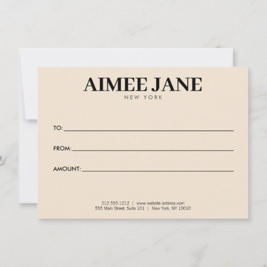 Gedurfde minimalistische luxe boutique ivoor cadea (Achterkant)