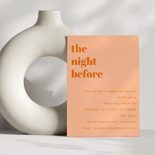 Gedurfde minimalistische perzik eenvoudige repetit kaart