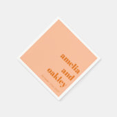 Gedurfde minimalistische perzik retro aangepaste b servet (Hoek)