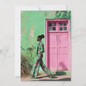 Gedurfde Mode in een bruisend stadslandschap Kaart (Voorkant)