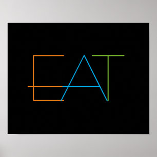 gedurfde moderne , minimalistische keukenkunst eet poster