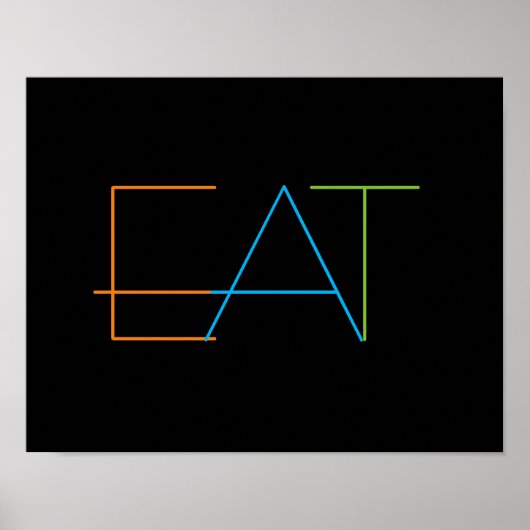 gedurfde moderne , minimalistische keukenkunst eet poster (Voorkant)