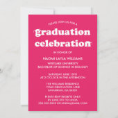 GEDURFDE MODERNE RETRO AFSTUDEREN | UITNODIGING VO (Achterkant)