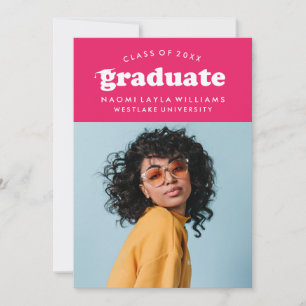 GEDURFDE MODERNE RETRO AFSTUDEREN   UITNODIGING VO