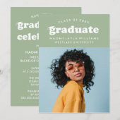 GEDURFDE MODERNE RETRO AFSTUDEREN | UITNODIGING VO (Voorkant / Achterkant)