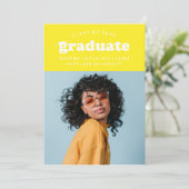 GEDURFDE MODERNE RETRO AFSTUDEREN | UITNODIGING VO (Staand voorkant)