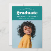 GEDURFDE MODERNE RETRO AFSTUDEREN | UITNODIGING VO (Voorkant)