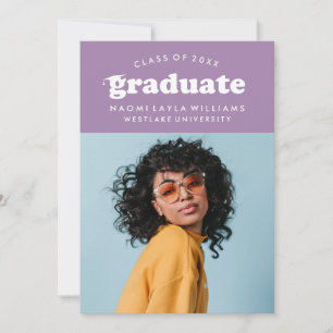 GEDURFDE MODERNE RETRO AFSTUDEREN UITNODIGING VO