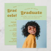GEDURFDE MODERNE RETRO AFSTUDEREN | UITNODIGING VO (Voorkant / Achterkant)