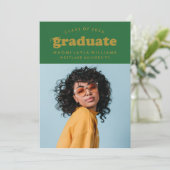 GEDURFDE MODERNE RETRO AFSTUDEREN | UITNODIGING VO (Staand voorkant)