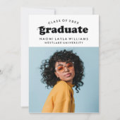 GEDURFDE MODERNE RETRO AFSTUDEREN | UITNODIGING VO (Voorkant)