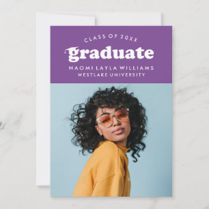 GEDURFDE MODERNE RETRO AFSTUDEREN UITNODIGING VO