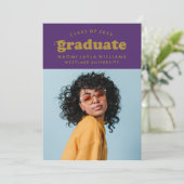 GEDURFDE MODERNE RETRO AFSTUDEREN | UITNODIGING VO (Staand voorkant)