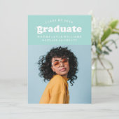 GEDURFDE MODERNE RETRO AFSTUDEREN | UITNODIGING VO (Staand voorkant)