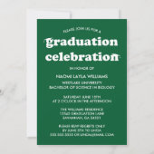 GEDURFDE MODERNE RETRO AFSTUDEREN | UITNODIGING VO (Achterkant)