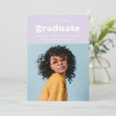 GEDURFDE MODERNE RETRO AFSTUDEREN | UITNODIGING VO (Staand voorkant)