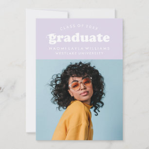 GEDURFDE MODERNE RETRO AFSTUDEREN UITNODIGING VO