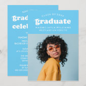 GEDURFDE MODERNE RETRO AFSTUDEREN | UITNODIGING VO (Voorkant / Achterkant)