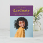 GEDURFDE MODERNE RETRO AFSTUDEREN | UITNODIGING VO (Staand voorkant)
