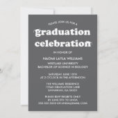 GEDURFDE MODERNE RETRO AFSTUDEREN | UITNODIGING VO (Achterkant)