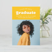 GEDURFDE MODERNE RETRO AFSTUDEREN | UITNODIGING VO (Staand voorkant)