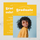 GEDURFDE MODERNE RETRO AFSTUDEREN | UITNODIGING VO (Voorkant / Achterkant)