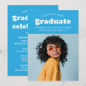 GEDURFDE MODERNE RETRO AFSTUDEREN | UITNODIGING VO (Voorkant / Achterkant)