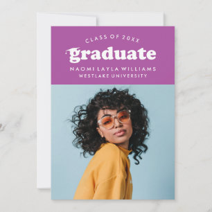 GEDURFDE MODERNE RETRO AFSTUDEREN UITNODIGING VO