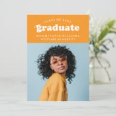 GEDURFDE MODERNE RETRO AFSTUDEREN | UITNODIGING VO (Staand voorkant)