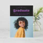 GEDURFDE MODERNE RETRO AFSTUDEREN | UITNODIGING VO (Staand voorkant)