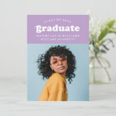 GEDURFDE MODERNE RETRO AFSTUDEREN | UITNODIGING VO (Staand voorkant)