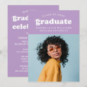 GEDURFDE MODERNE RETRO AFSTUDEREN | UITNODIGING VO (Voorkant / Achterkant)