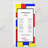 Gedurfde Mondriaan geïnspireerde retro geometrisch (Achterkant)