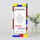 Gedurfde Mondriaan geïnspireerde retro geometrisch (Staand voorkant)