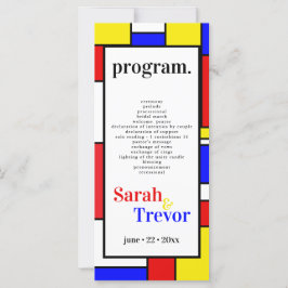 Gedurfde Mondriaan geïnspireerde retro geometrisch