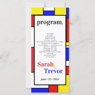 Gedurfde Mondriaan geïnspireerde retro geometrisch