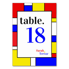 Gedurfde Mondriaan geïnspireerde retro geometrisch Kaart